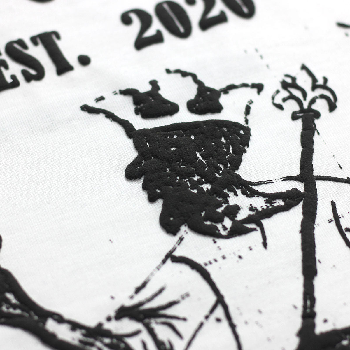 Heavyweight 'Musa' Embroidered Tee - White (Oversized)