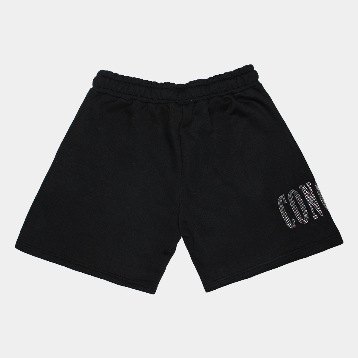 Heavyweight 'Artisan' Rhinestone Shorts - Black
