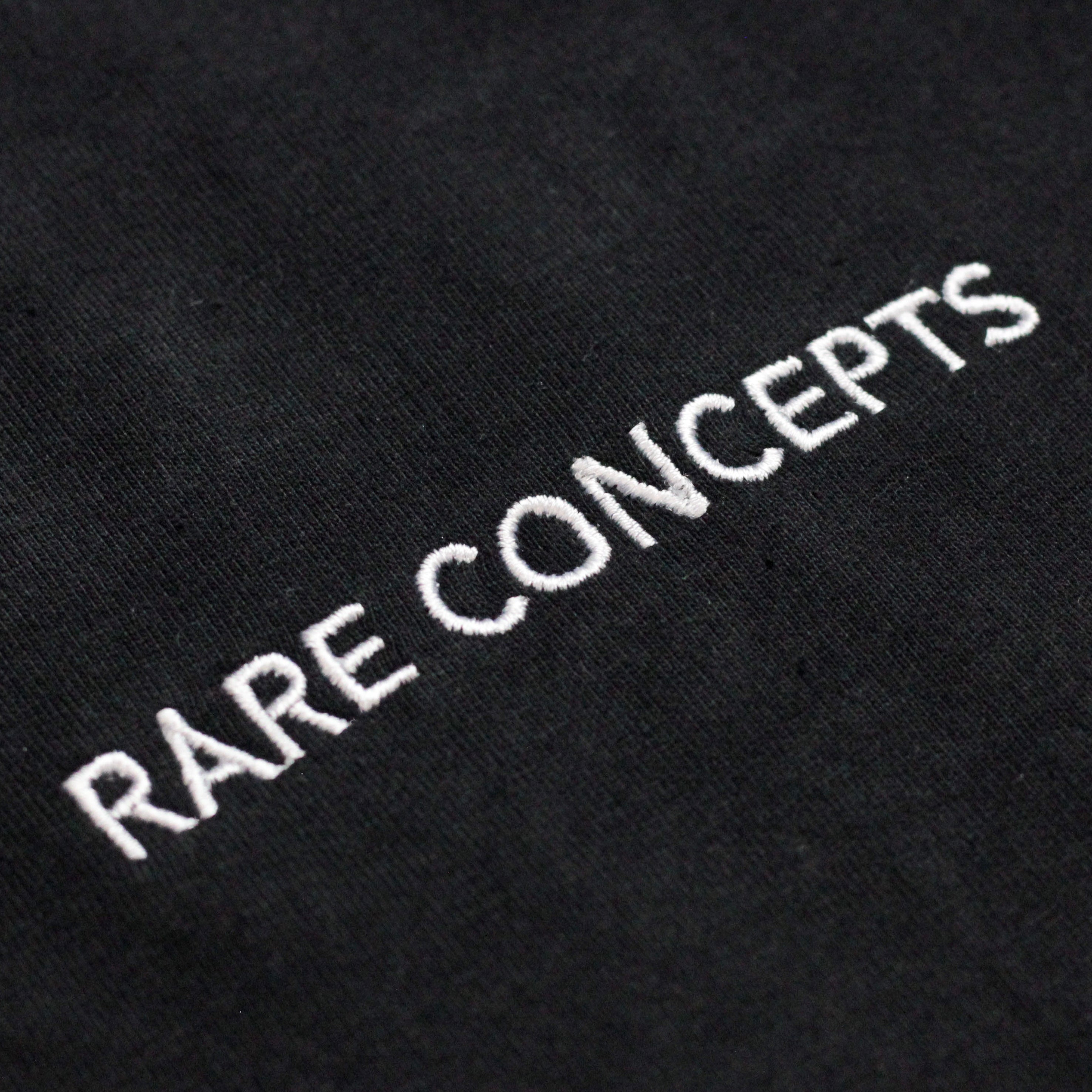 Heavyweight 'Musa' Embroidered Tee - Black (Oversized)