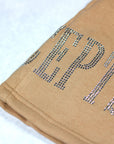 Heavyweight 'Artisan' Rhinestone Shorts - Beige