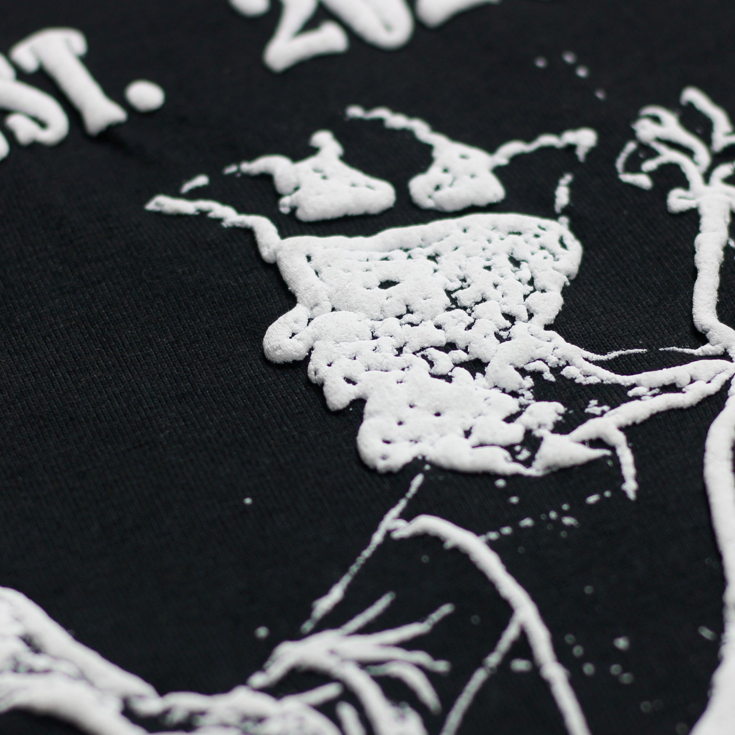 Heavyweight 'Musa' Embroidered Tee - Black (Oversized)