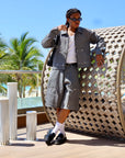 Cool Gray "Sheet Metal" Heavy Denim Jacket V2