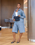 Cool Gray "Sheet Metal" Heavy Denim Jacket V2