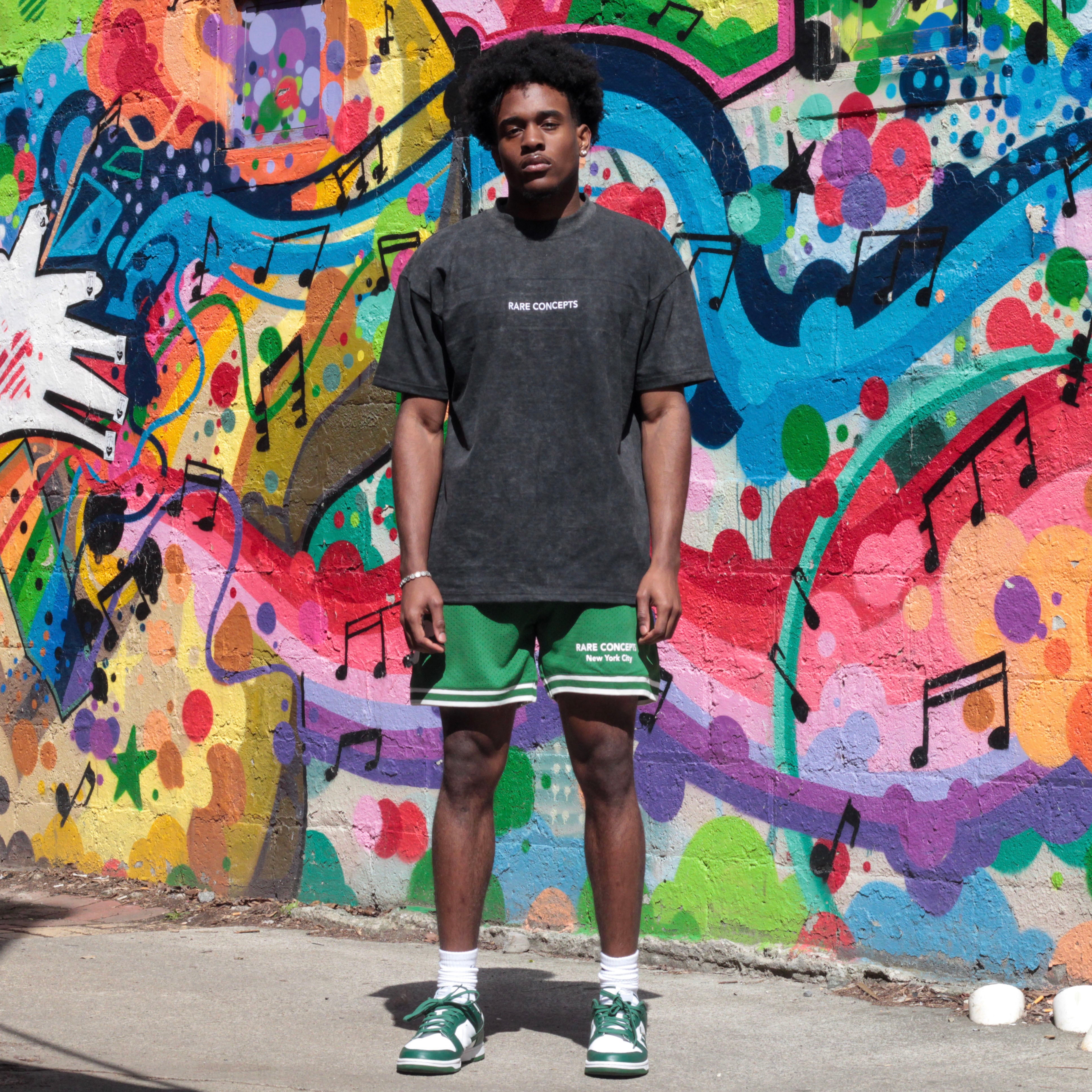 Midweight 'City' Mesh Shorts - 'Pine' Green