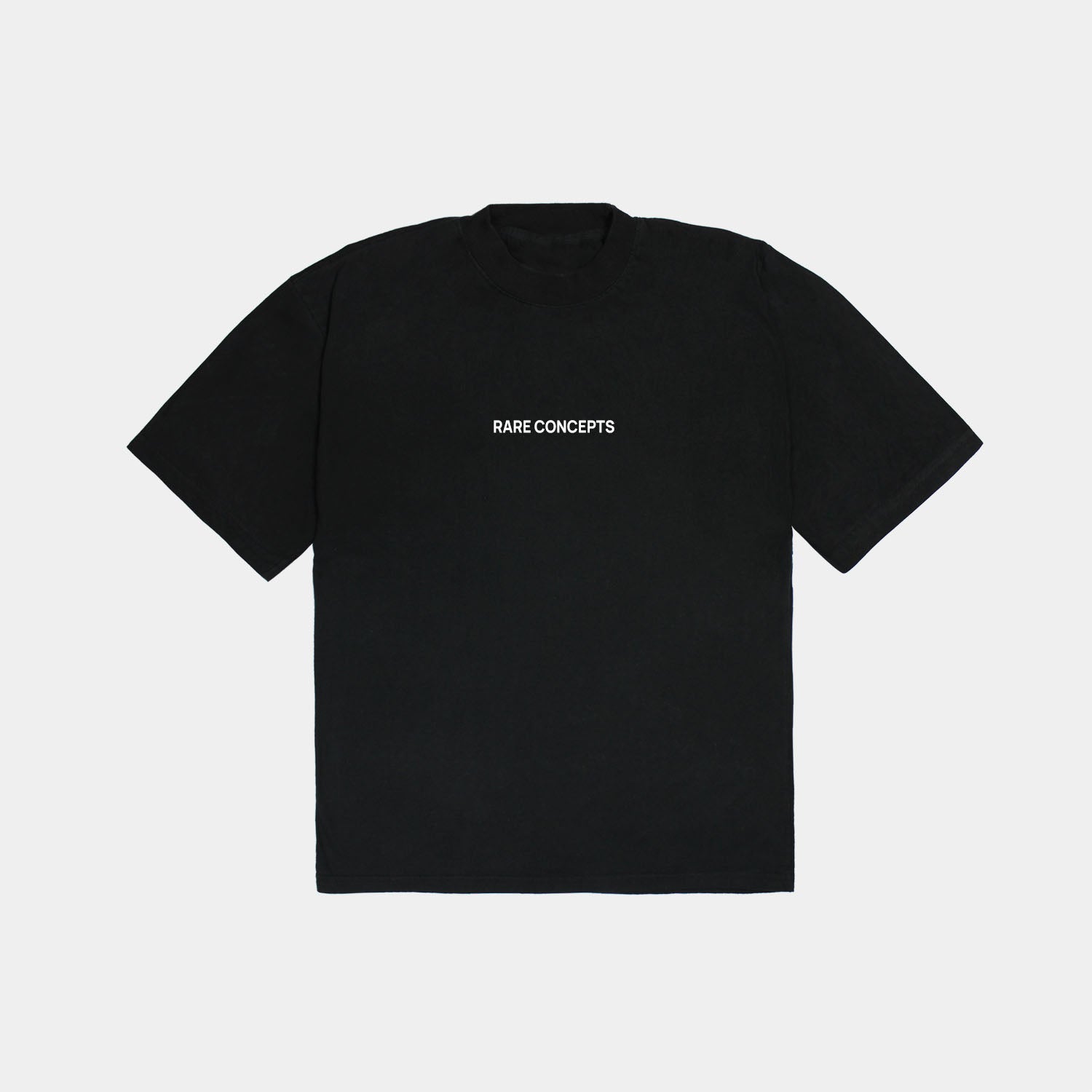 Heavyweight 'Musa' Embroidered Tee - Black (Oversized)