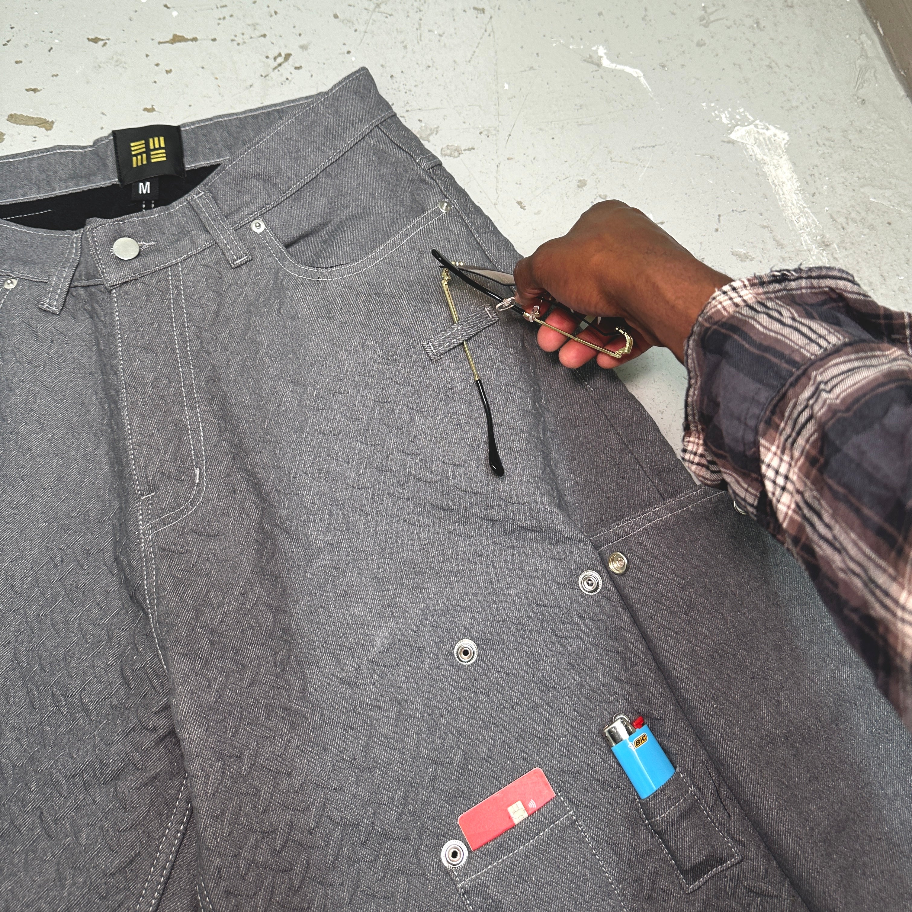 Cool Gray "Sheet Metal"  Heavy Denim Shorts V2 (Intro Pricing; will increase)