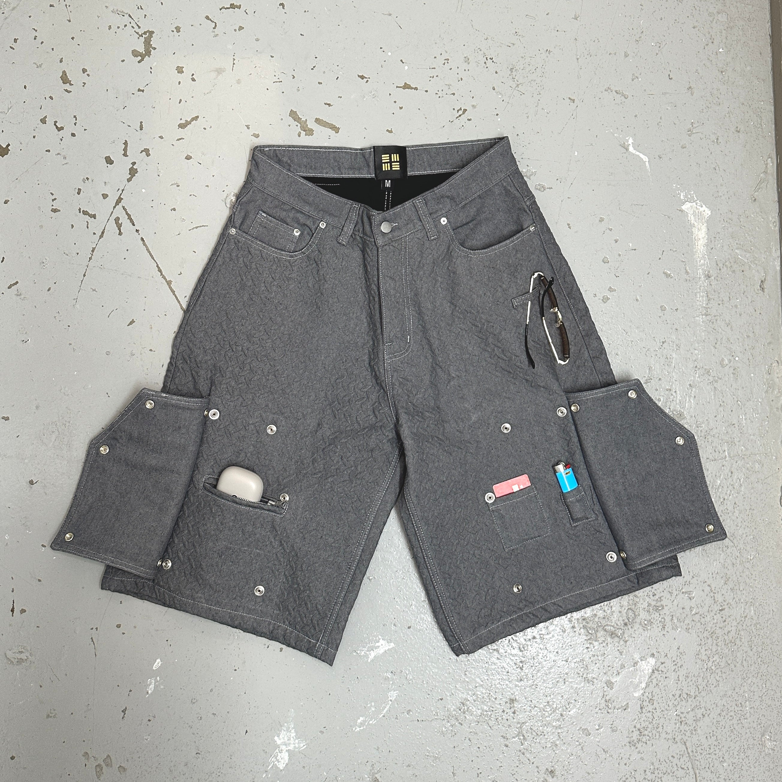 Cool Gray "Sheet Metal"  Heavy Denim Shorts V2 (Intro Pricing; will increase)
