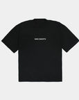 Heavyweight 'Musa' Embroidered Tee - Black (Oversized)